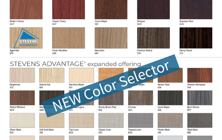 New Color Selector - Stevens Advantage